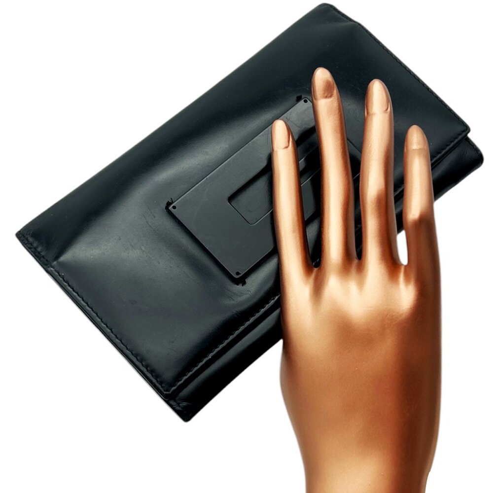 Gucci Long Leather Wallet Black Unisex